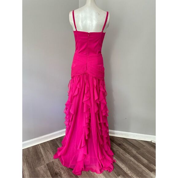 NWT PATBO BUSTIER RUFFLE MAXI DRESS SIZE 4 $1100 - Picture 10 of 12